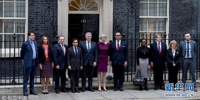 英国伦敦,英国首相特雷莎-梅完成内阁改组,新内阁成员在唐宁街10号