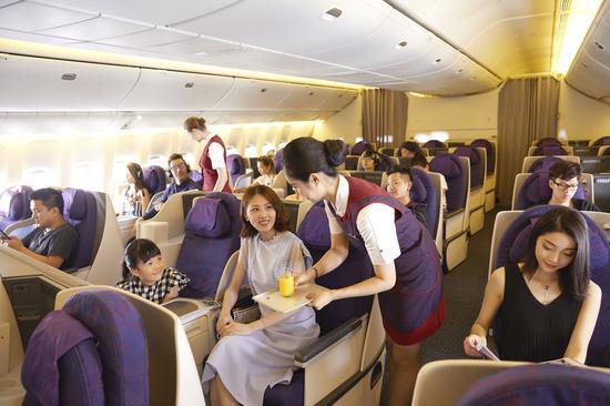 国航机舱环境 图片来源:中国国际航空公司
