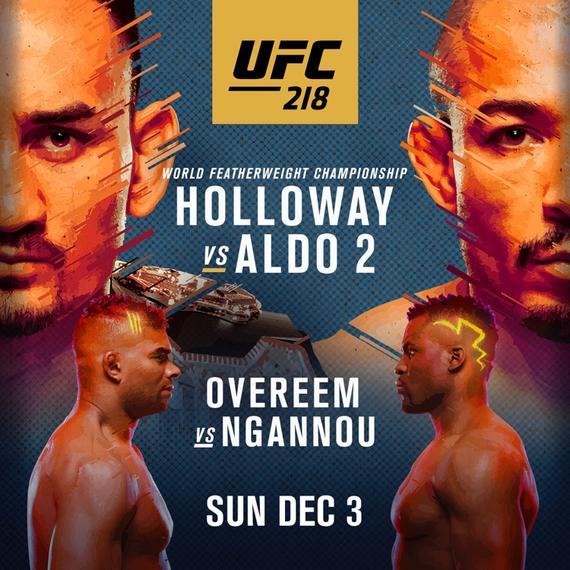 UFC218前瞻:霍洛威再战奥尔多 阿尔瓦瑞兹对