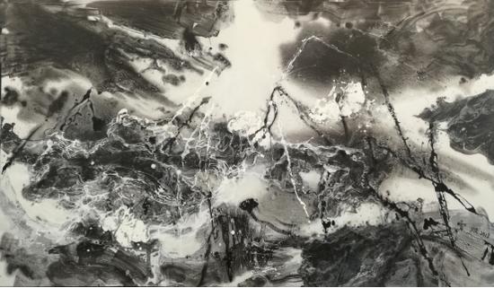 有光系列-荷之波3 104x180cm 丙烯油彩 2018