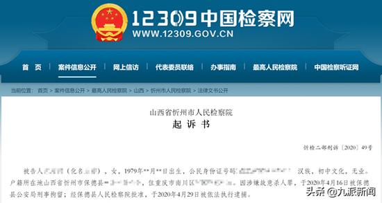 该案起诉书。图源/12309中国检察网