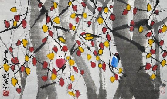 杨正新 《烂漫秋色》 47cm×78cm 中国画