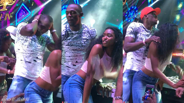 博尔特与女子夜店热舞