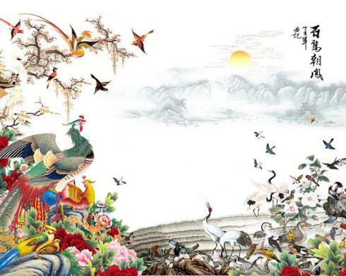 百鸟朝凤画