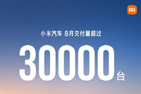 小米汽车进入平稳长跑阶段 8月交付再超30000台