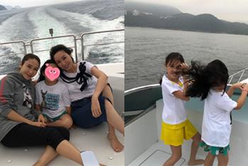 郭可盈黎姿带娃航行