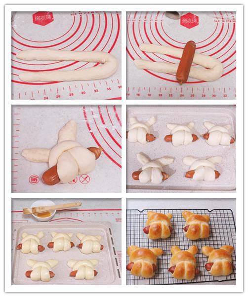 小兔子热狗面包步骤7-12
