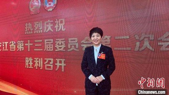 黑龙江省养老服务行业协会会长张成莲。　王妮娜 摄