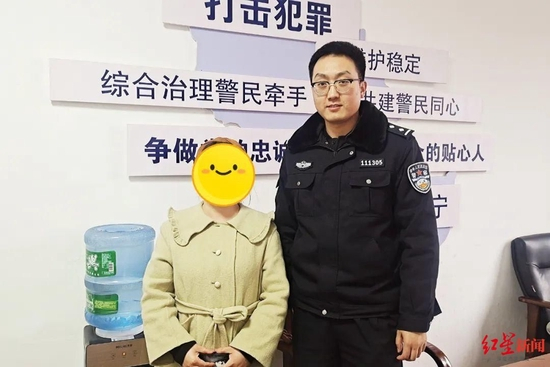 ↑受害人感谢民警
