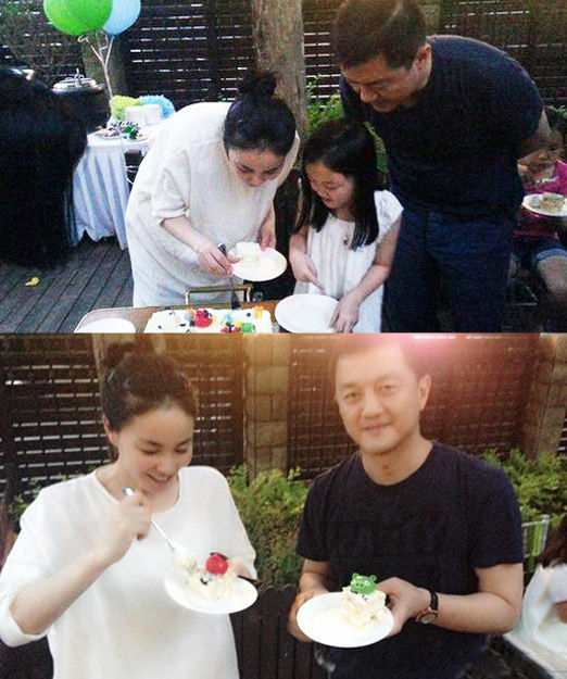 王菲李亚鹏合体为李嫣庆生