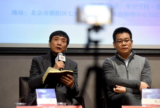 曹文轩评价：《北上》的结构很特别（摄影：罗晓光）