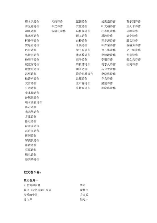 《中国军旅文学经典大系》书目