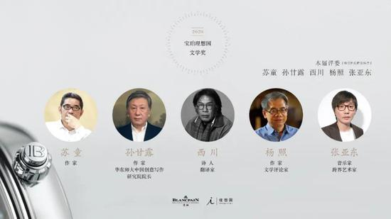 2020年第三届宝珀理想国文学奖评委