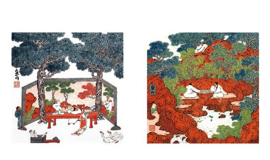 画家鱼山作品