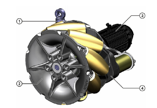 　图1 麦克纳姆轮结构示意图
