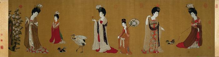荣宝斋木版水印《簪花仕女图》