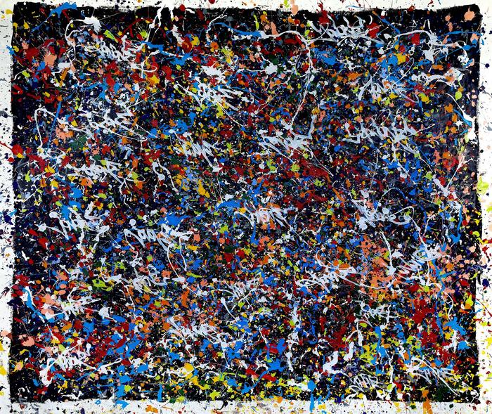 JonOne 约翰·安德鲁·佩雷略《Right Now》综合材料 mixed media 222 × 194cm 2019