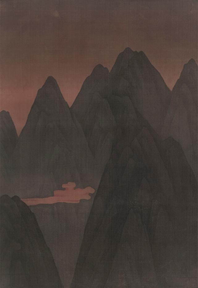 左小康 《逸山・NO.36》64x45cm 绢本设色2023