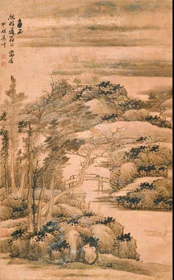 宗言 溪桥茅屋图&nbsp; 清代 南京博物院藏