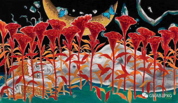 夜&nbsp;2019 宣纸设色 66x114cm