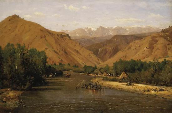 沃辛顿·惠特里奇，《印第安营地》，约1870-1876