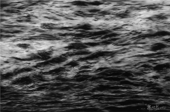 韩砚朝油画作品 激流4号&nbsp; The Torrent No.4 118cmX78 cm&nbsp; Oil on canvas 2012年