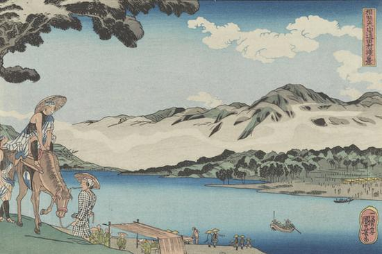 葛饰北斋（日本）作品，木版套色，年代不详