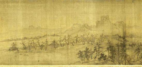 北宋王诜《烟江叠嶂图》局部 上海博物馆藏