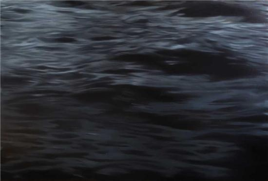 韩砚朝油画作品 那片并不平静的湖10号&nbsp; 118cmX78 cm The Restless Lake No.10&nbsp; Oil on canvas 2010年