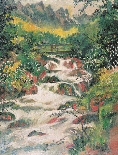 刘海粟《圣扬乔而夫飞瀑》，1934年