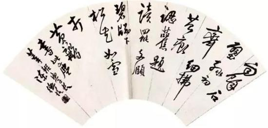 陈师曾赠杨莘耜扇面书法