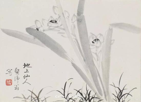 （八）地上仙人。坚净翁写。