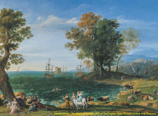 《掳掠欧罗巴》（The Rape of Europe） 克劳德·洛罕（Claude Lorrain ）1655