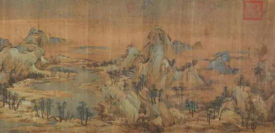 ▲赵伯驹&nbsp;《江山秋色图》·局部