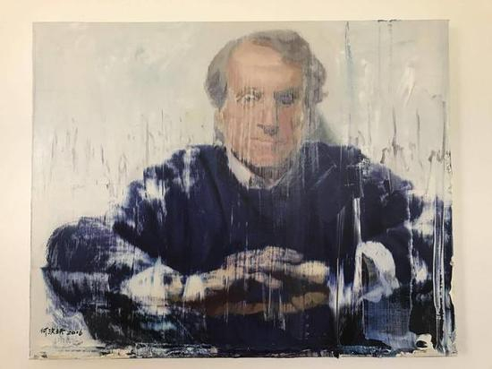 Iannis Xenakis&nbsp;100x80cm 布面油画 Oil on Canvas 2016