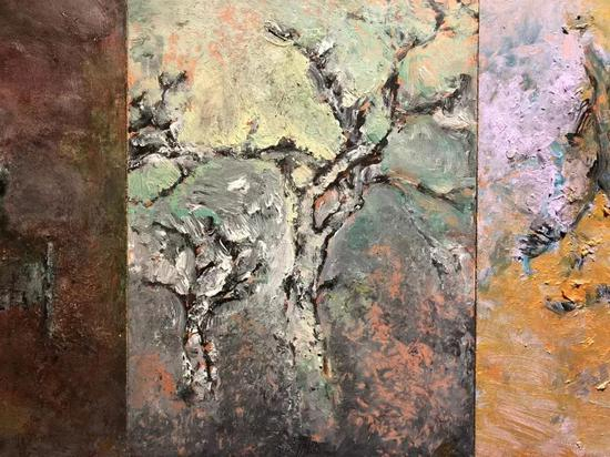 展览现场，及作品局部。