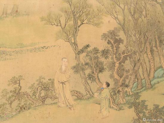 王翬、焦秉贞，《安歧像卷》（局部），1698年。图片：致谢波士顿美术馆