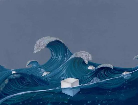 张哲溢，海上方NO.2，110×145cm，布面油画，2017