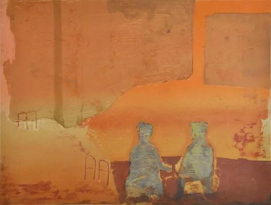 Co-rrespondance，丝网版画，60.5x45.5 cm，2013