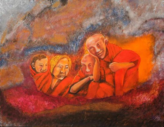 红色系列之八 &nbsp; 2017 &nbsp; 布面油画 &nbsp; &nbsp;61x76cm