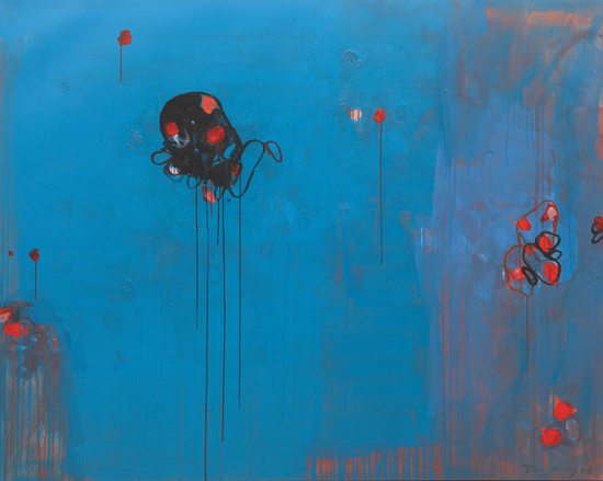  《黑色的生命》，布面丙烯，160 x 200 cm，2008