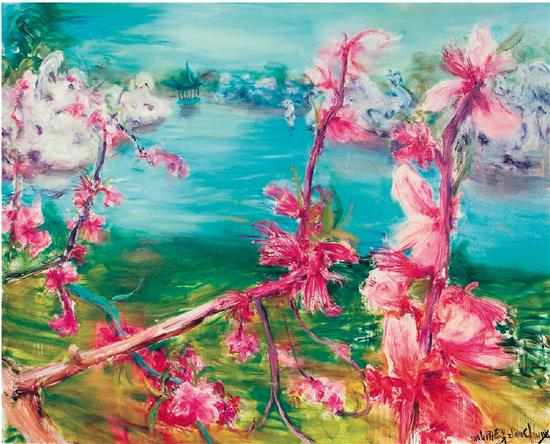 周春芽 桃花风景系列2006—苏州桃花 2006年作 布面油画