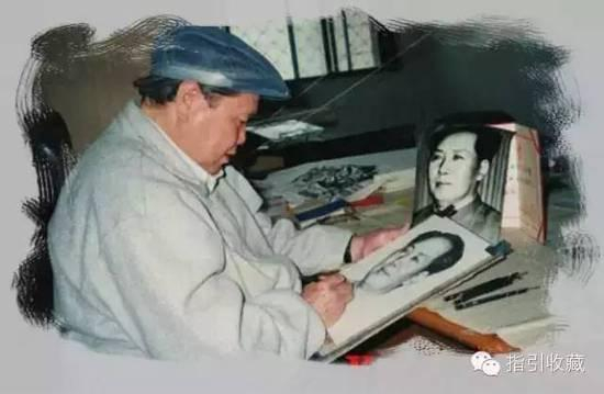 画家刘文西在创作拟用于人民币的毛泽东头像