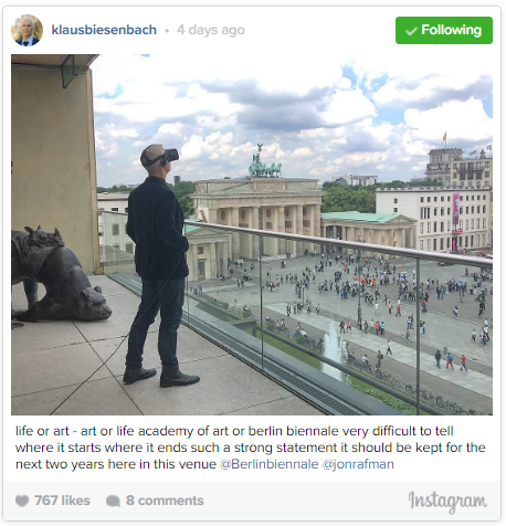 比森巴赫的Instagram截图 图片：ViaInstagram， @klausbiesenbach