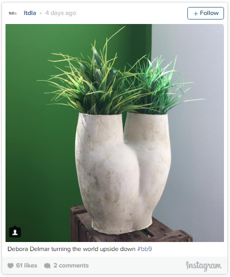 DeboraDelmar颠倒了世界。#bb9 图片：ViaInstagram， @Itdla