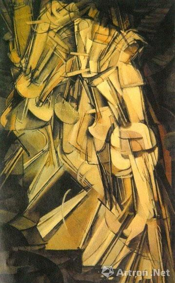 《下楼梯的裸女》，杜尚，1912年
