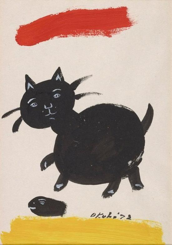 　　Miné Okubo， 《猫》（1972） 图片：致谢： the Archives of American Art， Smithsonian Institution