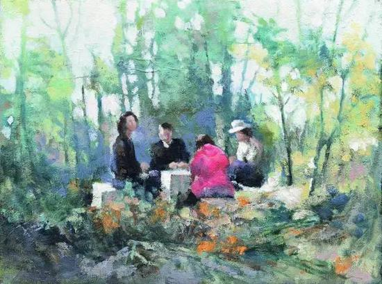 《春分》&nbsp;张达兴&nbsp;油画30cm×40cm