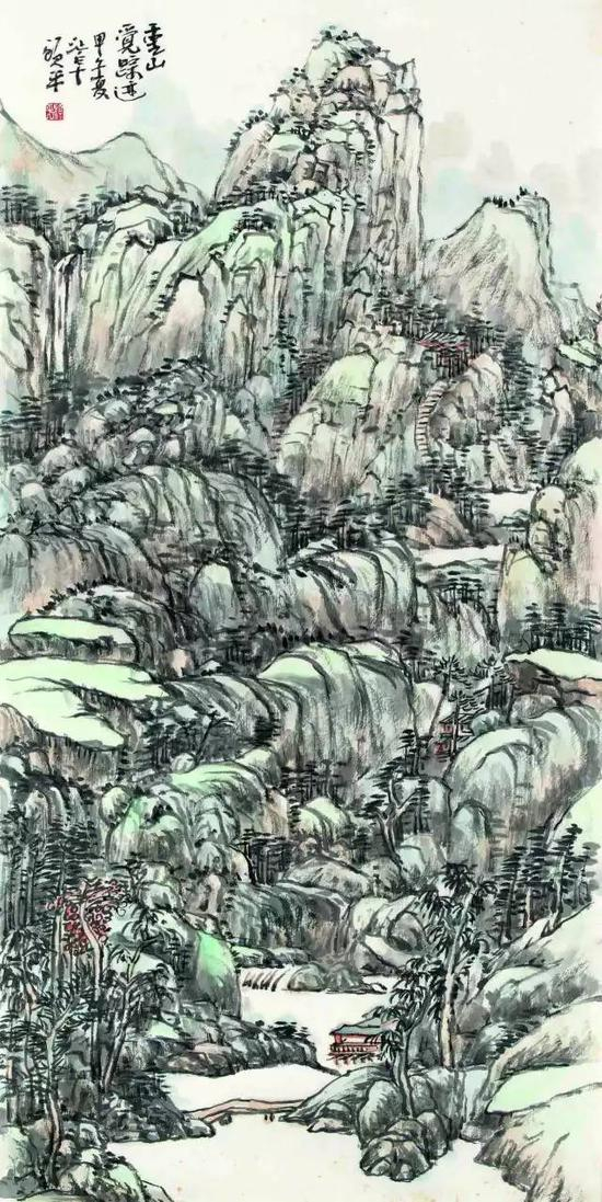 《重山觅踪迹》&nbsp;顾平&nbsp; 国画