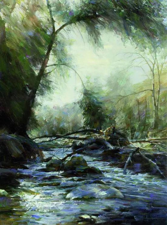 《河谷》&nbsp;徐伟德&nbsp;油画80cm×60cm